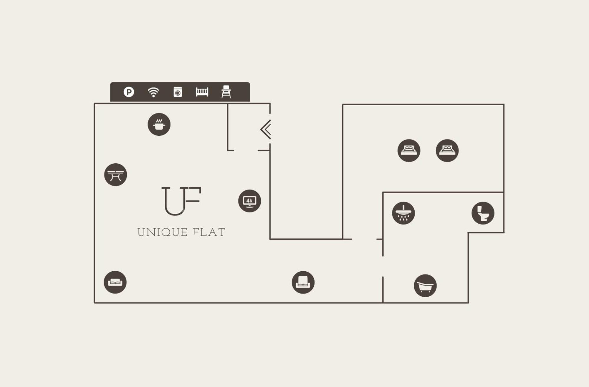 Unique Flat Daire Düsseldorf Oda fotoğraf